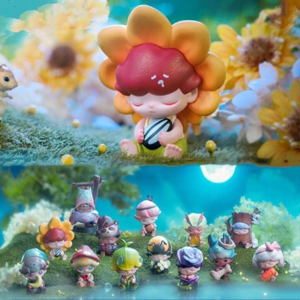 Whole Set, POP MART DIMOO Forest Night Blind Box Figures, Random Design Toys for Modern Home Decor, Collectible Toy Set for Desk Accessories, 12PC